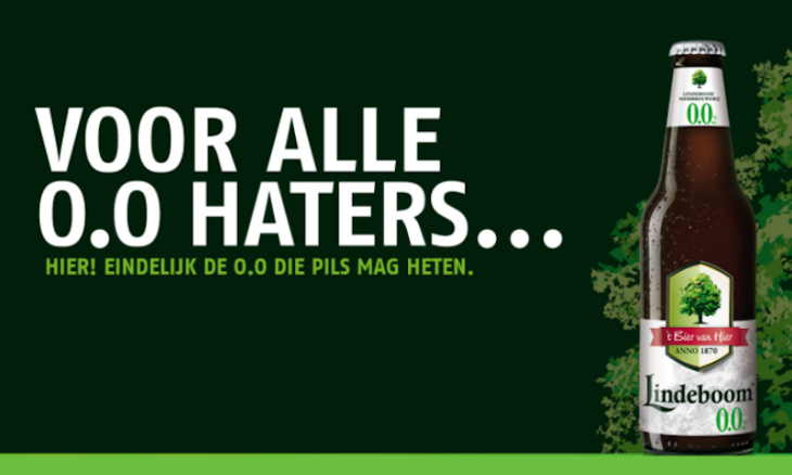 Lindeboom pilsener 0.0% banner